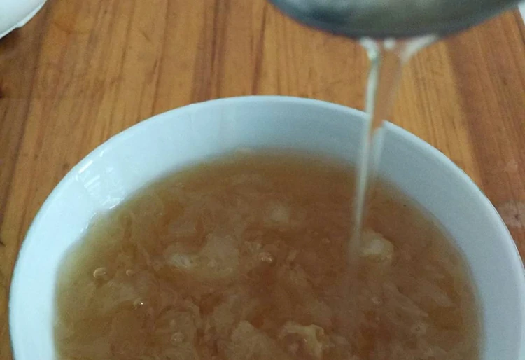 Nấm tuyết Thông Giang sau khi nấu 40 phút